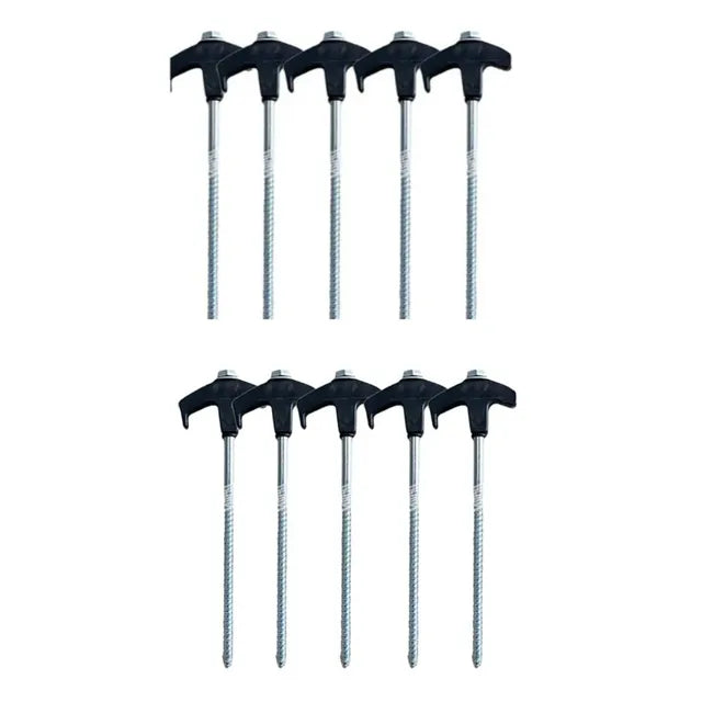 OutdoorsEase Screw-in Ground Stakes for Camping and Outdoor Recreation